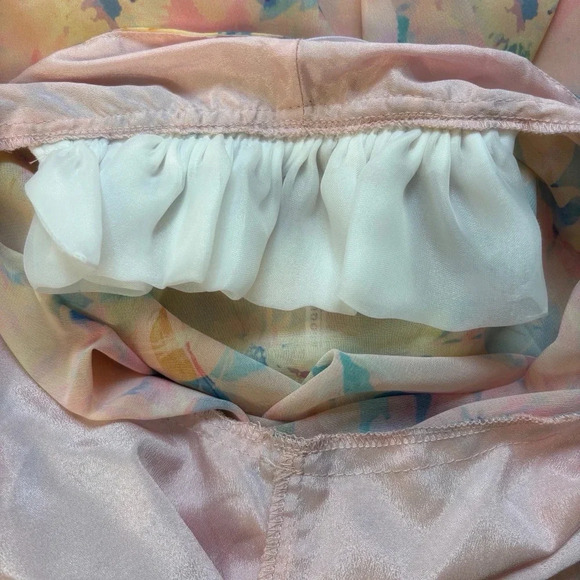 NWT Eloquii Spring Pastel Bridgerton Selkie Floral Puff Sleeve Maxi Dress 18 - Picture 11 of 13